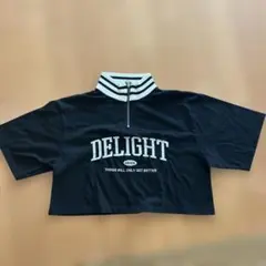 ハーフジップ Tシャツ ブラック 154-162cm
