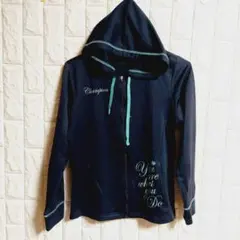 Champion（チャンピオン）フード付き　プリントメッセージ　パーカー　Ｌ　㊹