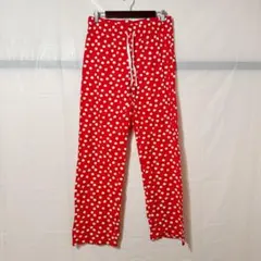 美品✨️ レディース MD 水玉模様パンツ イージーパンツ 赤 白 水玉 ボトムス