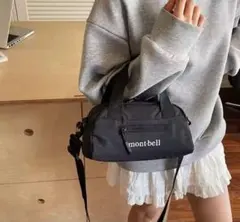 ⑥mont-bell ブラックショルダーバッグ黒ブラック(Black) モンベル