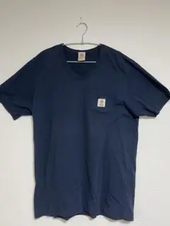 フランクリンマーシャル　ネイビー Vネック Tシャツ ポケット付き