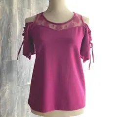 CECIL McBEE 新品未使用 トップス オフショル ブラウス ローズピンク