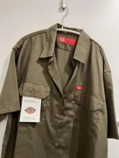 ディッキーズ 半袖シャツ オリーブグリーン サイズF