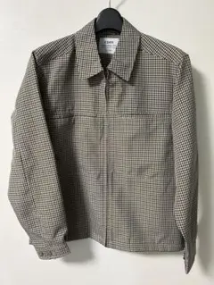 【美品】COEN ブラウンホワイトチェック長袖シャツ メンズシャツジャケット