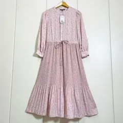 未使用 LAURA ASHLEY 洗える プリーツ マノーローズ柄ワンピース