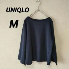 UNIQLO ネイビー ボートネック 七分袖 M