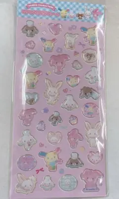 国内正規品♡サンリオ 樹脂もり 平成うさぎ キラプチ ラメ入りシール 樹脂盛り