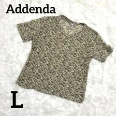 美品　Addenda アデンダ　小花柄シャツ　ブラウス　半袖　日本製　L