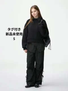 GU テックプルオンパンツ S ブラックのサムネイル