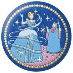Disney Characters 刺繍缶バッジビスケット2/シンデレラ