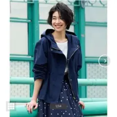 新品タグ付　組曲　7 大きいサイズ　マウンテンパーカー　ブルゾン　ネイビー