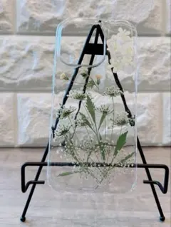 ハンドメイド 押し花デザイン iPhone16pro専用ケース