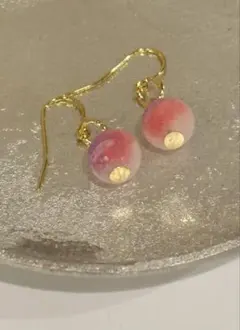 ピアス　⭐︎ガラス　夕空⭐︎ ハンドメイド