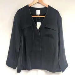 Te chichi ノーカラージャケット ブラック フリー