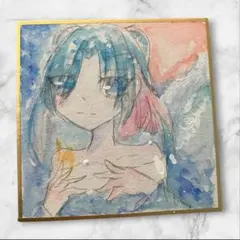 オリジナル 手描きイラスト アナログ 色紙 - メルカリ