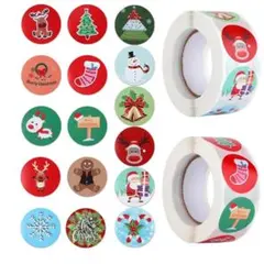 大容量❄クリスマスシールテープ 4セット　ご褒美シール　カードデコ☺️