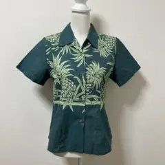 日本製　Mango マンゴー　花柄　アロハ　アロハシャツ 夏　海　シャツ　沖縄のサムネイル