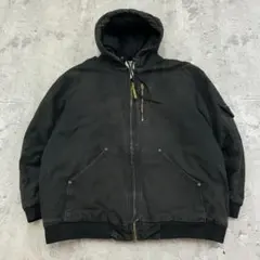 STORM FIGHTER　ダック　アクティブジャケット　古着　ブラック　2XL