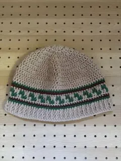 ハンドメイド　ビーニー　ニット帽