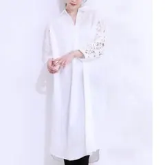 SHOO LA RUE 袖レースワンピース　シューラルー　大きめ　大きいサイズ