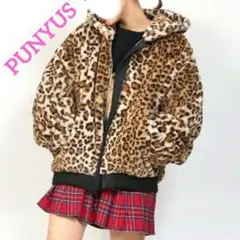 美品　プニュズ リバーシブルブルゾン　MA-1 ひょう柄　サイズ2/LL相当