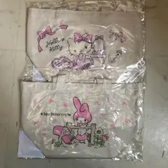 ハローキティ マイメロディ ミニトート 2枚セット