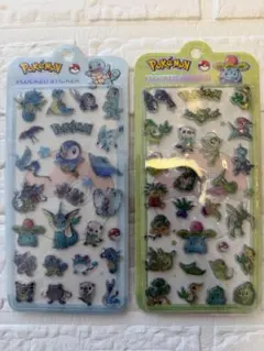 ポケモン ぷっくり立体シール 硬いシール ぷくぷくシール 2セット