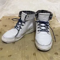 Timberland WOOLRICHハイカットスニーカー 26cm ホワイト