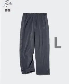 UNIQLO NEEDLES 刷毛寬褲 炭灰色 L