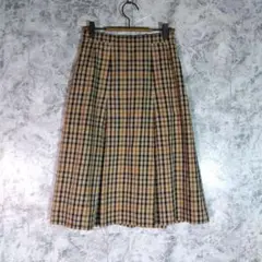 美品✨ダックス　DAKS　定番チェック　ロングスカート【66-92】