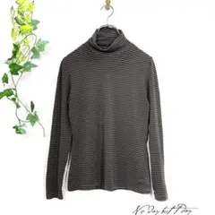 UNIQLO ユニクロ HEATTECHヒートテック タートルネック ボーダー柄