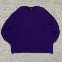 フルーツオブザルーム スウェット 無地 パープル 太アーム 古着 紫 シンプル