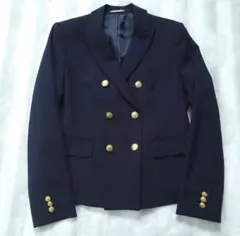 ネイビー ダブルブレスト テーラードジャケット