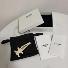 CELINE トリオンフ ラージ ヘアピン アイボリー - メルカリ