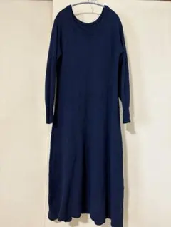 LAKOLE 2WAY フレアニットワンピース ネイビー Mサイズ