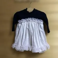 プティマイン チュールフリルワンピース80
