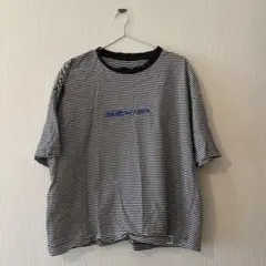 さらに値下げしました！ストライプ 半袖Tシャツ ロゴプリント