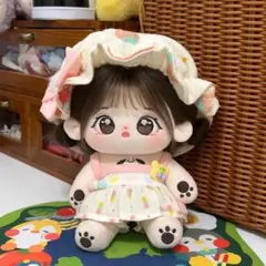 ドール衣装セット 白赤 ハンドメイドぬい服　20cmぬいぐるみ　着せ替え