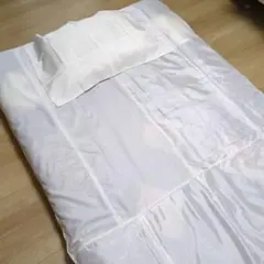 着物リメイク　胴裏（絹）ハンドメイド　シングルシ―ツ、枕カバーセット　保湿効果