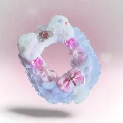 トレカケース レースデコ 猫 天使の羽　量産型　硬質ケース ピンク にじさんじ