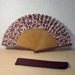 花柄扇子 専用ケース付き