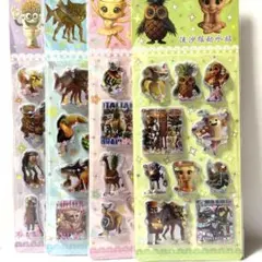 トゥントゥントゥンサフール ウォーターシール 水入りシール3D 立体シール 4枚