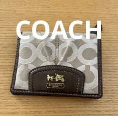 COACH 二つ折り財布 ベージュ/ブラウン