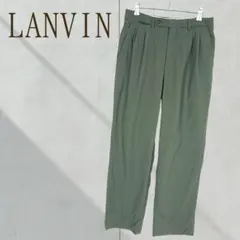 ランバン イタリア製 スラックス タック プリーツ オフィス ゴルフパンツのサムネイル