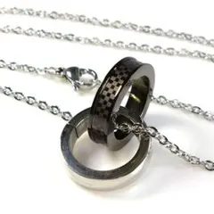 ✨未使用✨ サージカルステンレス リングモチーフネックレス チェーン50cm