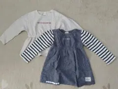 95cmトップス２点セット/ボーダー/白/紺