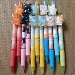 猫キャラクターボールペン１１本セット