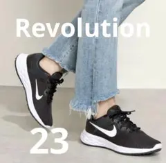 ナイキNIKE レボリューション6 ランニングシューズ　スニーカー　23