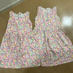H&M 花柄 ノースリーブワンピース 122/128 134/140