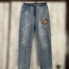 デニム刺繍付き